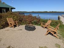 Firepit area located next to the beach.