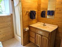 Main floor bathroom with shower stall.